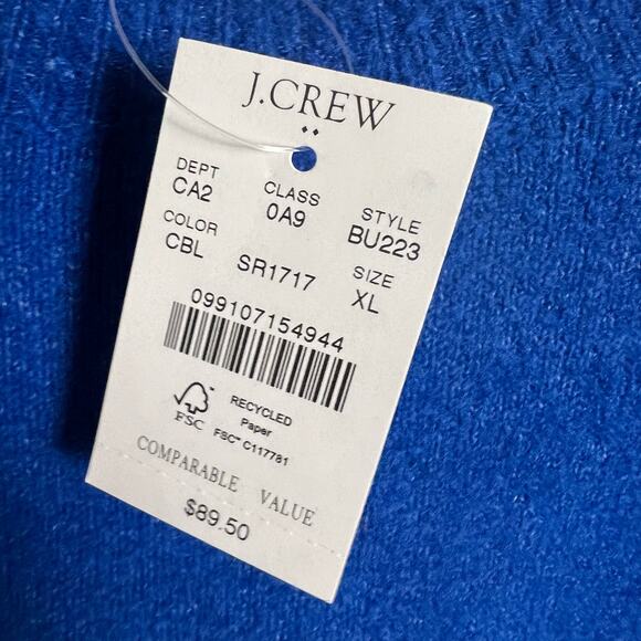 J.Crew Blue Crewneck Long Sleeve Sweater in Extra Soft Yarn Size XL - Picture 7 of 9